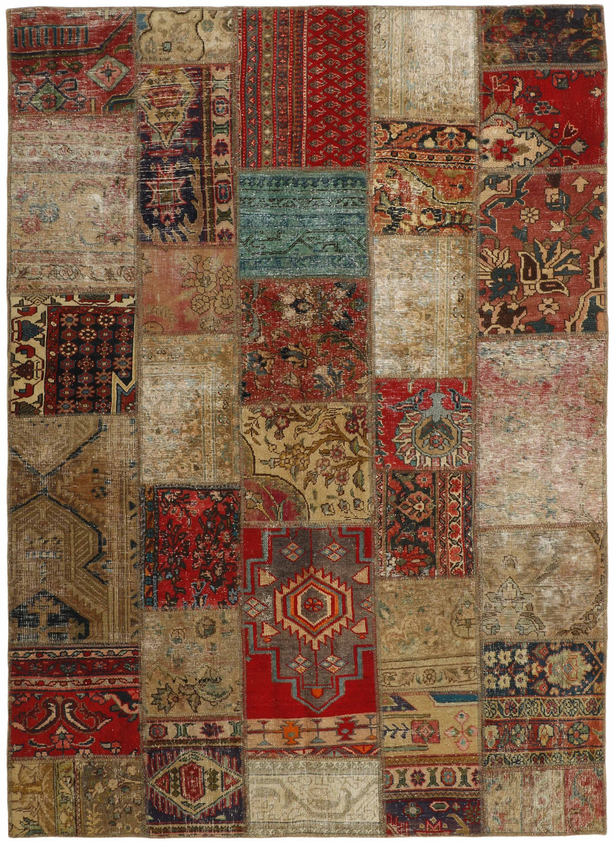 Vintage Royal Patchwork Rugs | Antique Persian Handcraft172 cm x 240 cm