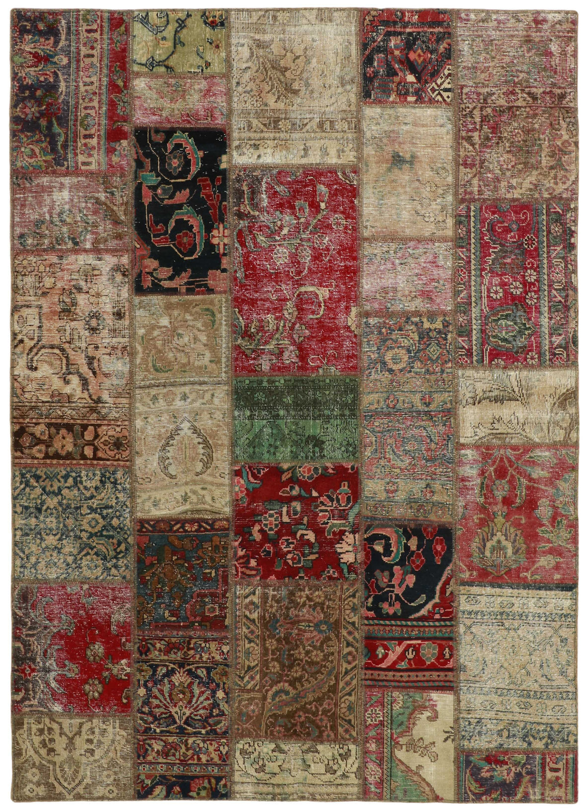 Vintage Royal Patchwork Rugs | Antique Persian Handcraft172 cm x 241 cm