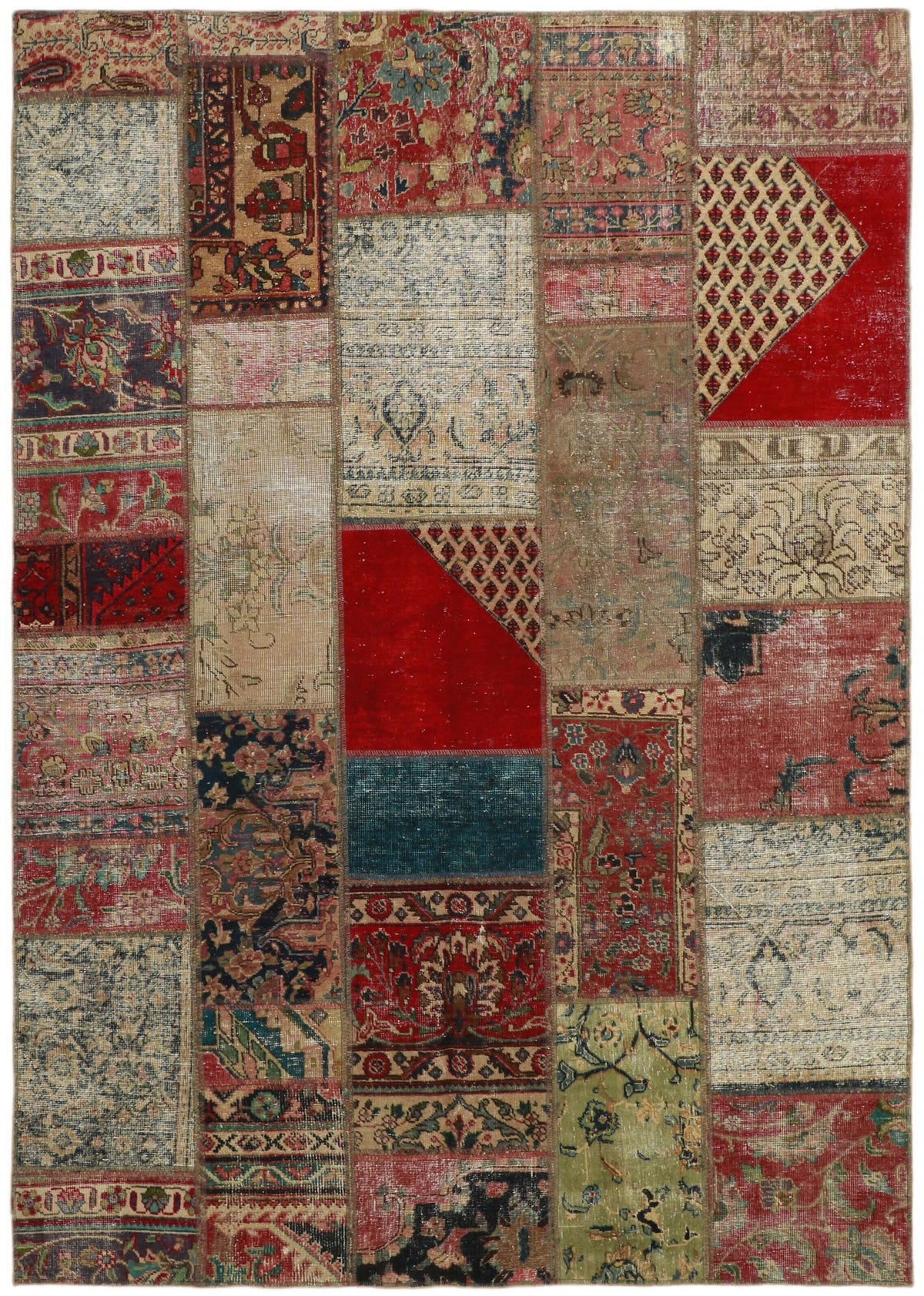 Vintage Royal Patchwork Rugs | Antique Persian Handcraft169 cm x 240 cm