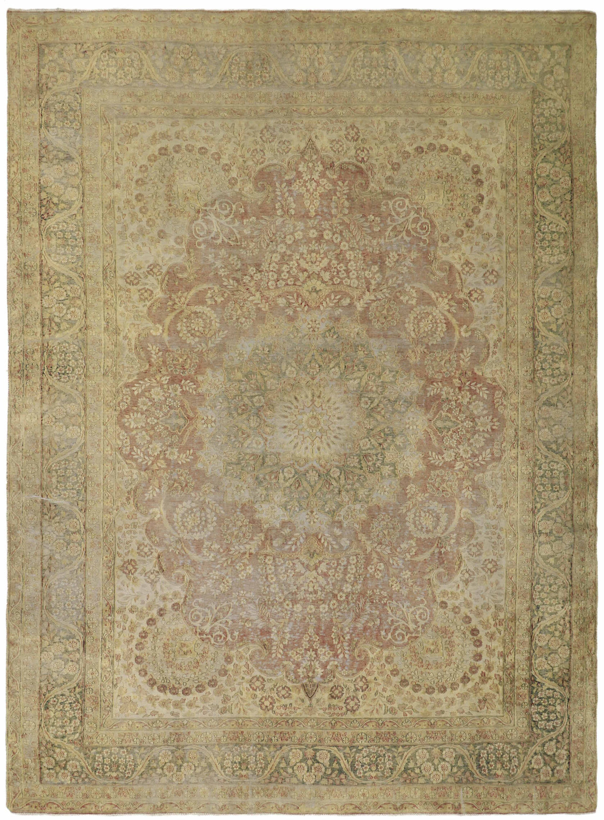 Vintage Kerman Fine Collection: Antique Persian Hand-Knotted Rugs in Stonewashed, Recoloured Finishes296 cm x 396 cm