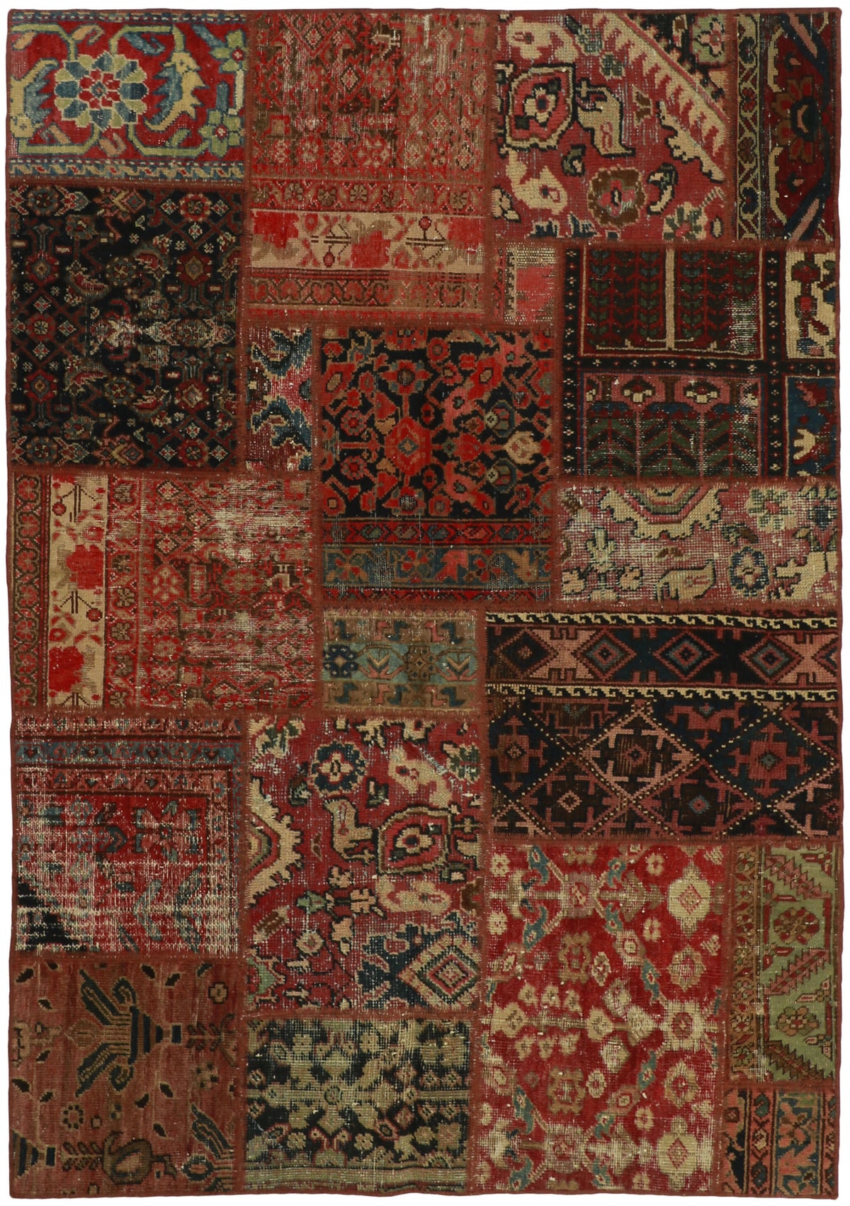 Persian Malayer Patchwork Rugs | Antique Hand-Knotted Persian Craftsmanship140 cm x 200 cm