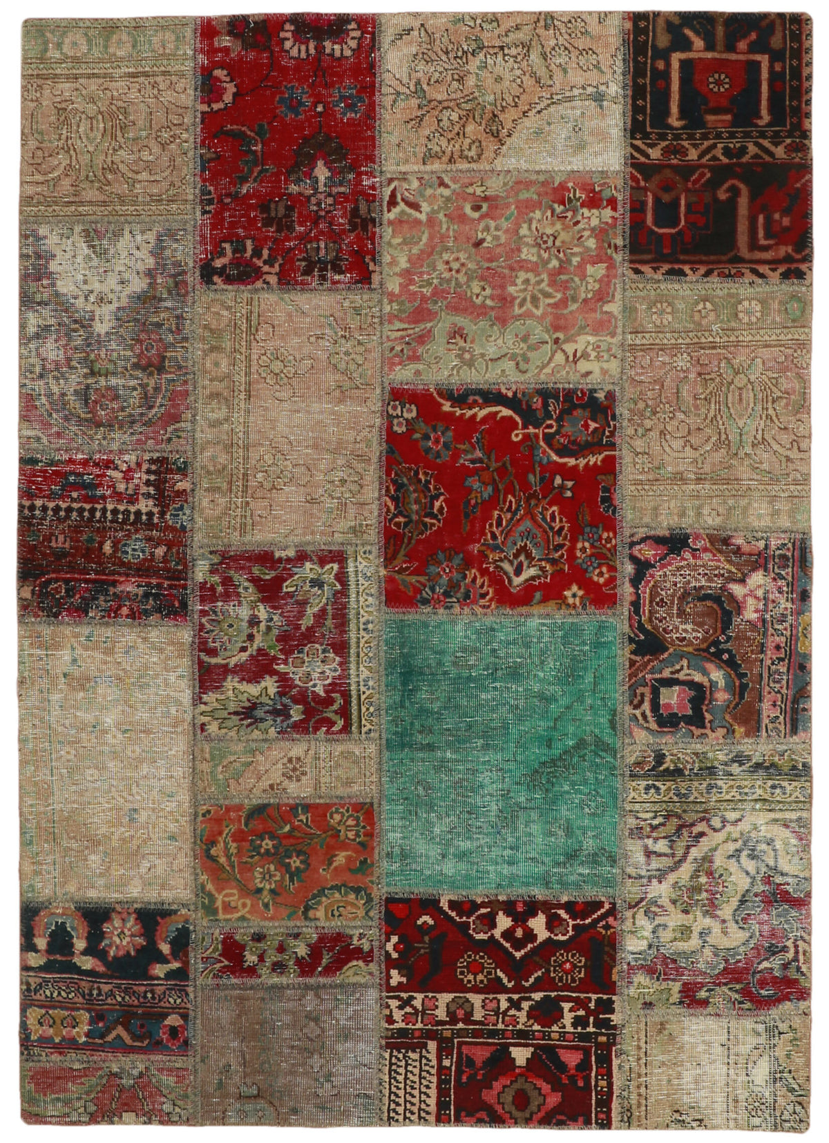 Vintage Royal Patchwork Rugs | Antique Persian Handcraft142 cm x 199 cm