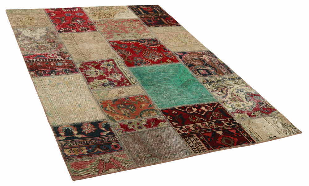 Vintage Royal Patchwork Rugs | Antique Persian Handcraft142 cm x 199 cm