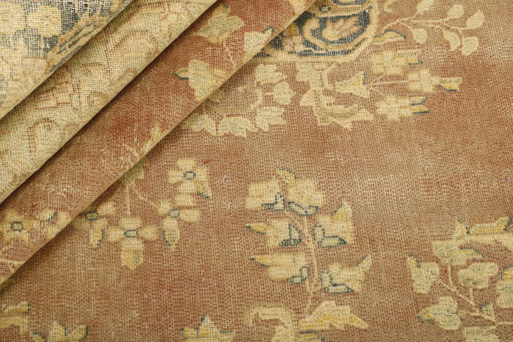 Vintage Kerman Collection: Antique Persian Hand-Knotted Rugs in Recoloured, Stonewashed Finishes295 cm x 380 cm