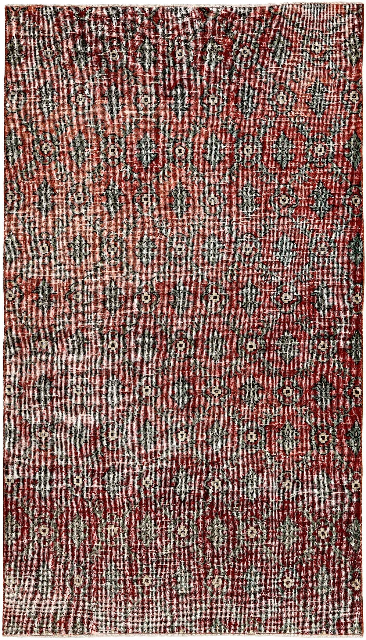 Vintage Royal Collection: Antique Persian Hand-Knotted Rugs in Stonewashed, Recoloured Finishes118 cm x 207 cm