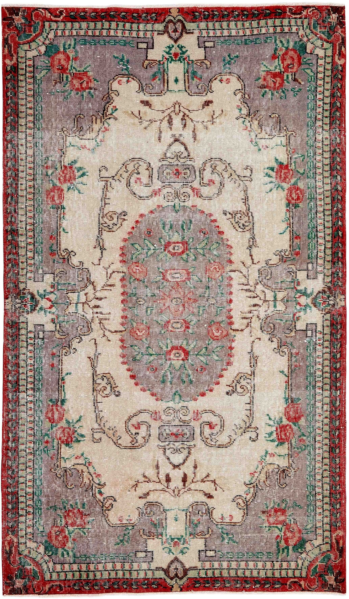 Vintage Royal Collection: Antique Persian Hand-Knotted Rugs in Stonewashed, Recoloured Finishes118 cm x 204 cm