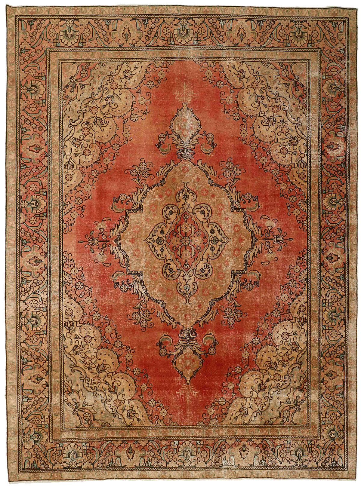 Vintage Royal Collection: Antique Persian Hand-Knotted Rugs in Stonewashed, Recoloured Finishes290 cm x 390 cm