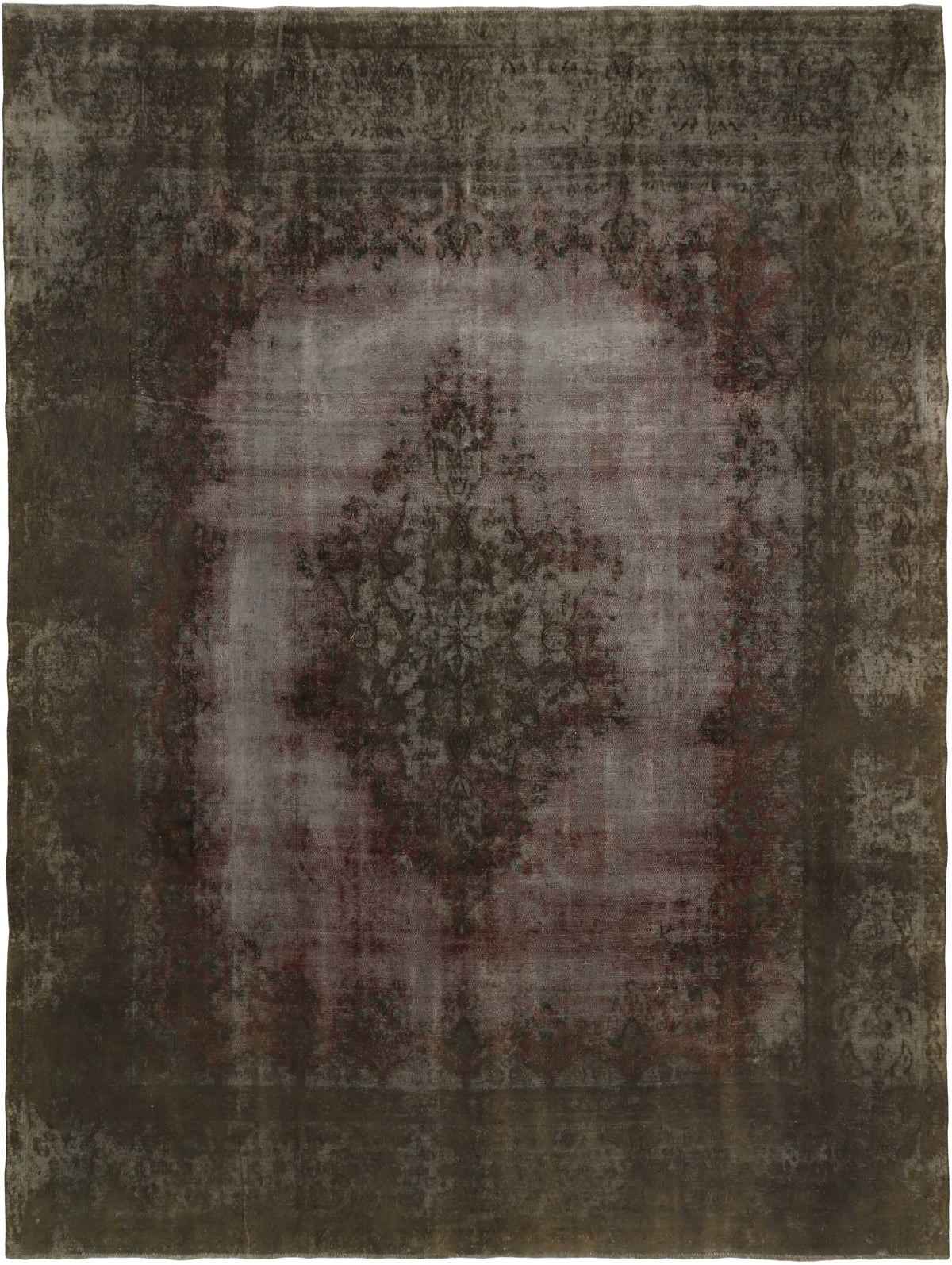 Vintage Kerman Collection: Antique Persian Hand-Knotted Rugs in Recoloured, Stonewashed Finishes291 cm x 382 cm