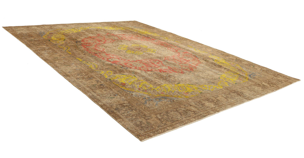 Vintage Royal Collection: Antique Persian Hand-Knotted Rugs in Stonewashed, Recoloured Finishes297 cm x 392 cm
