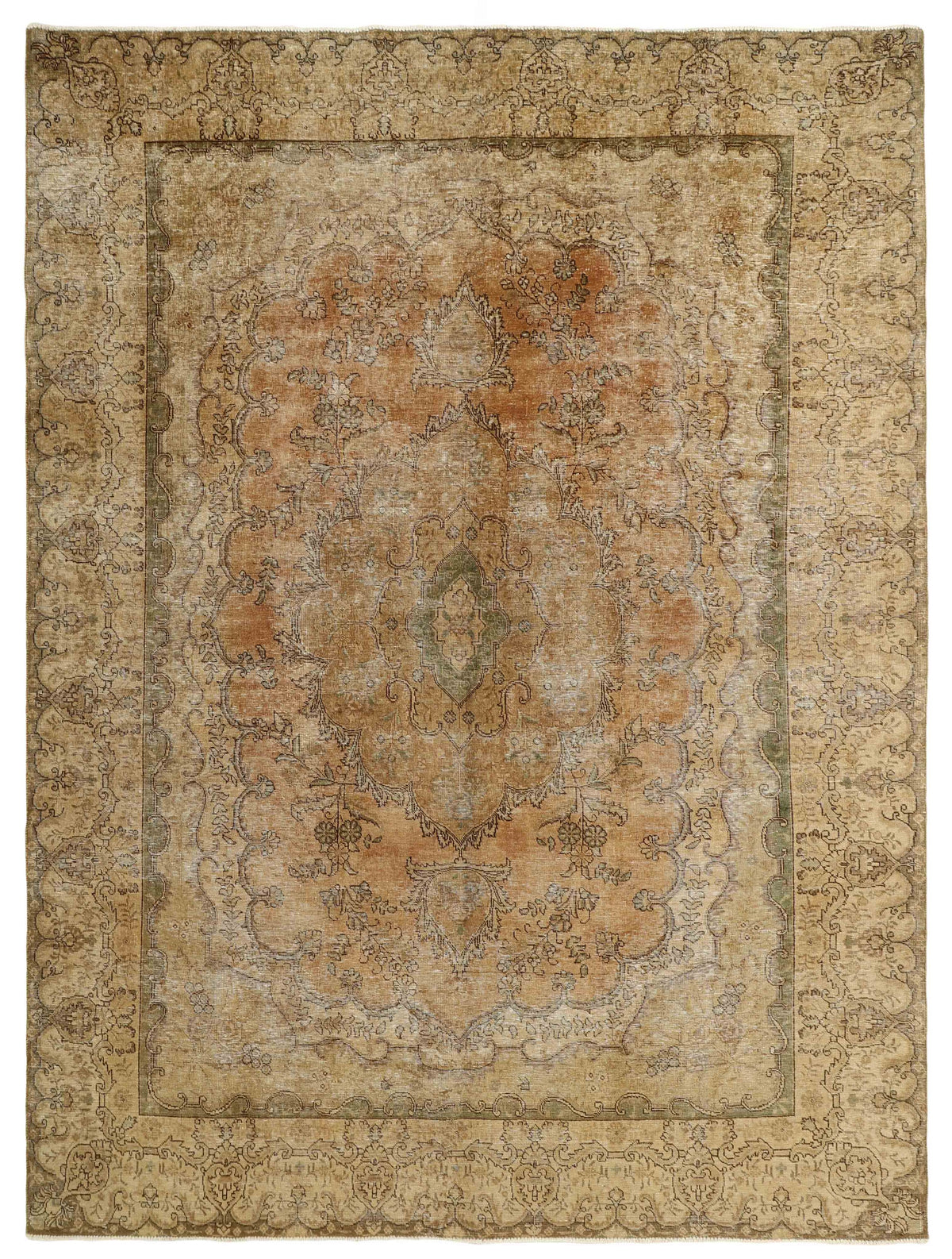 Vintage Royal Collection: Antique Persian Hand-Knotted Rugs in Stonewashed, Recoloured Finishes281 cm x 372 cm