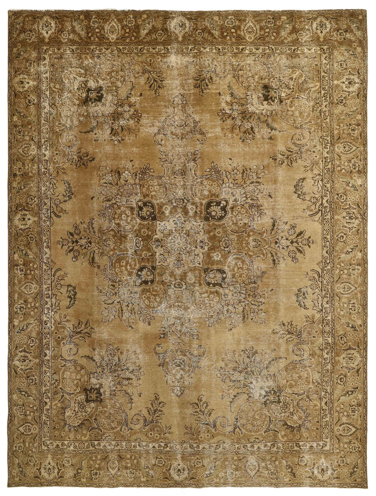 Vintage Royal Collection: Antique Persian Hand-Knotted Rugs in Stonewashed, Recoloured Finishes287 cm x 371 cm