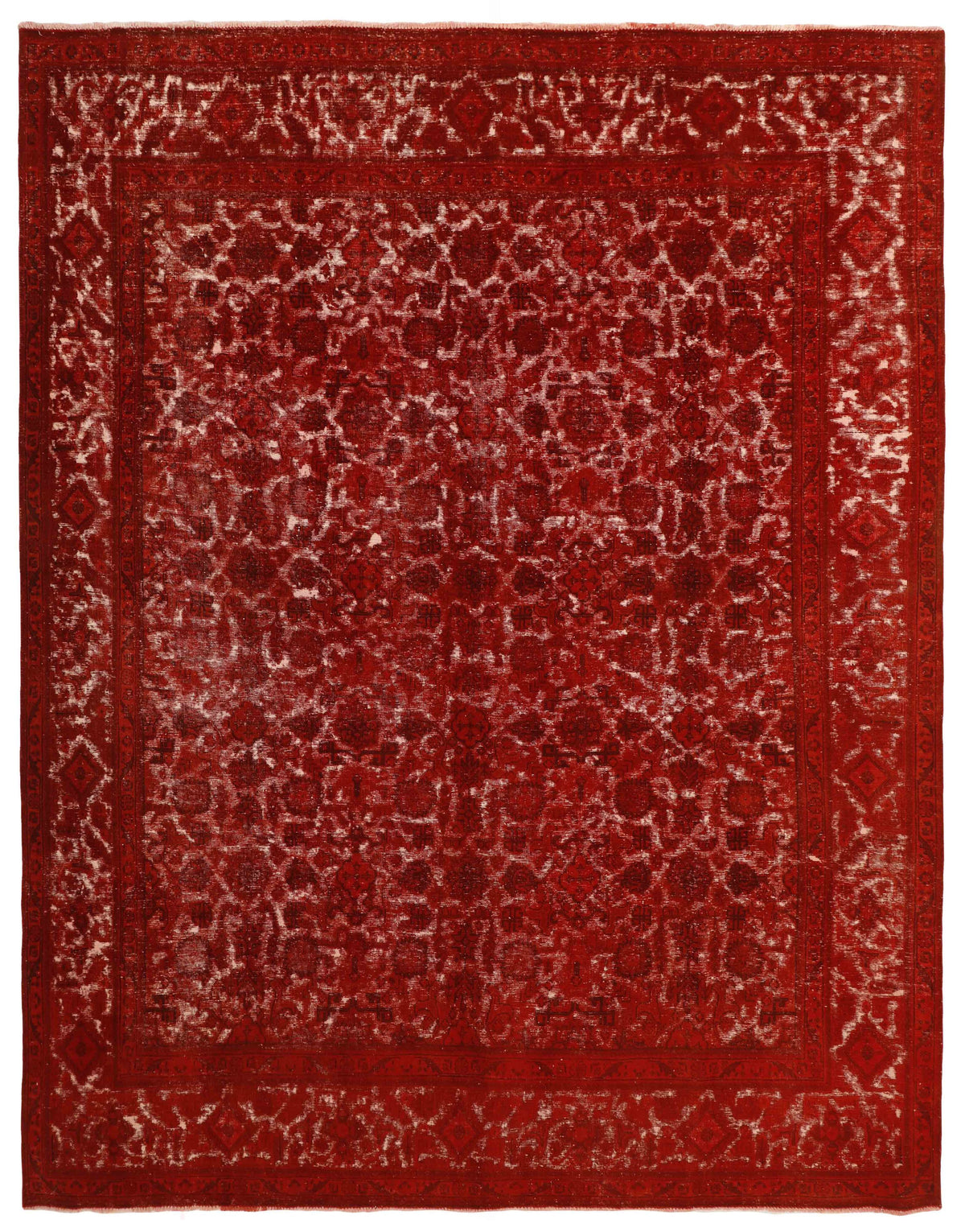 Vintage Royal Collection: Antique Persian Hand-Knotted Rugs in Stonewashed, Recoloured Finishes301 cm x 383 cm