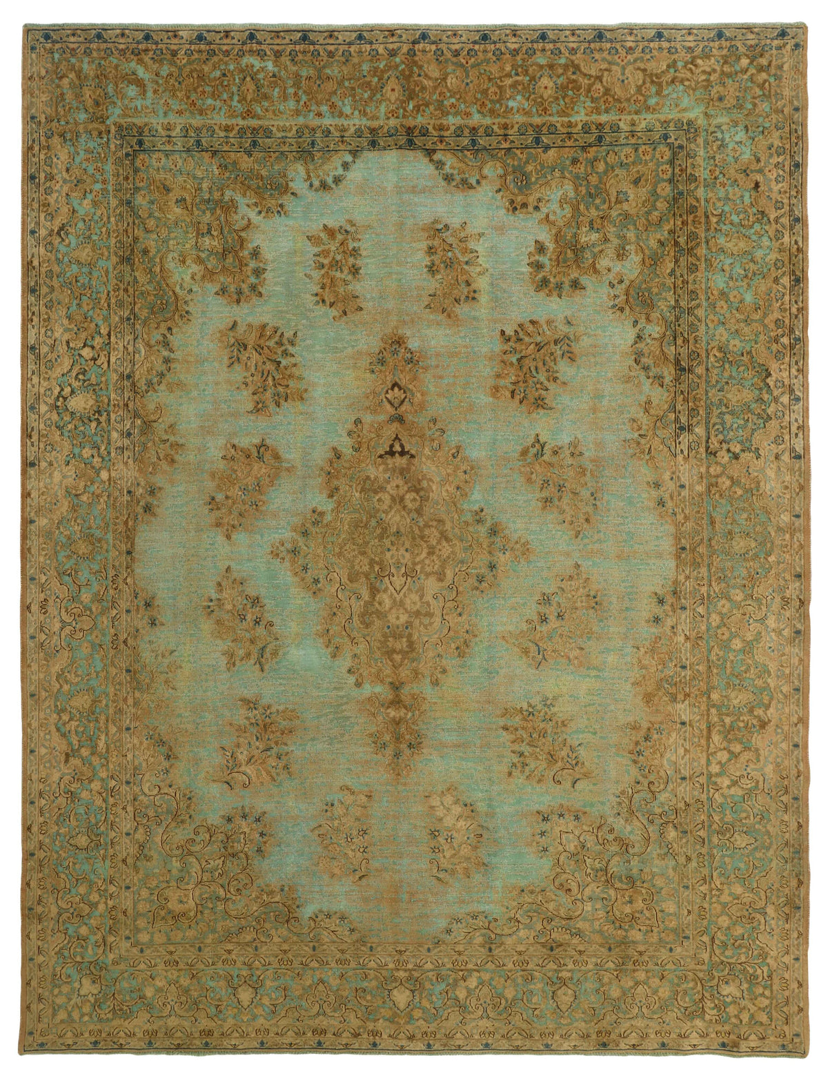 Vintage Kerman Fine Collection: Antique Persian Hand-Knotted Rugs in Stonewashed, Recoloured Finishes290 cm x 377 cm