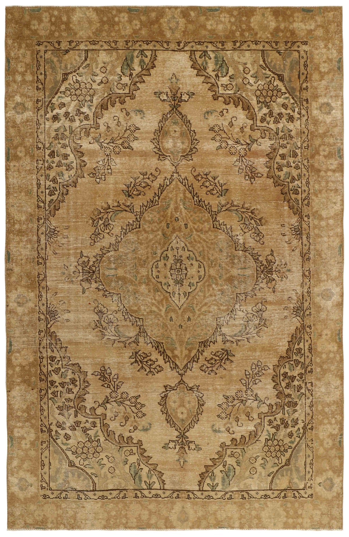 Vintage Royal Collection: Antique Persian Hand-Knotted Rugs in Stonewashed, Recoloured Finishes180 cm x 282 cm