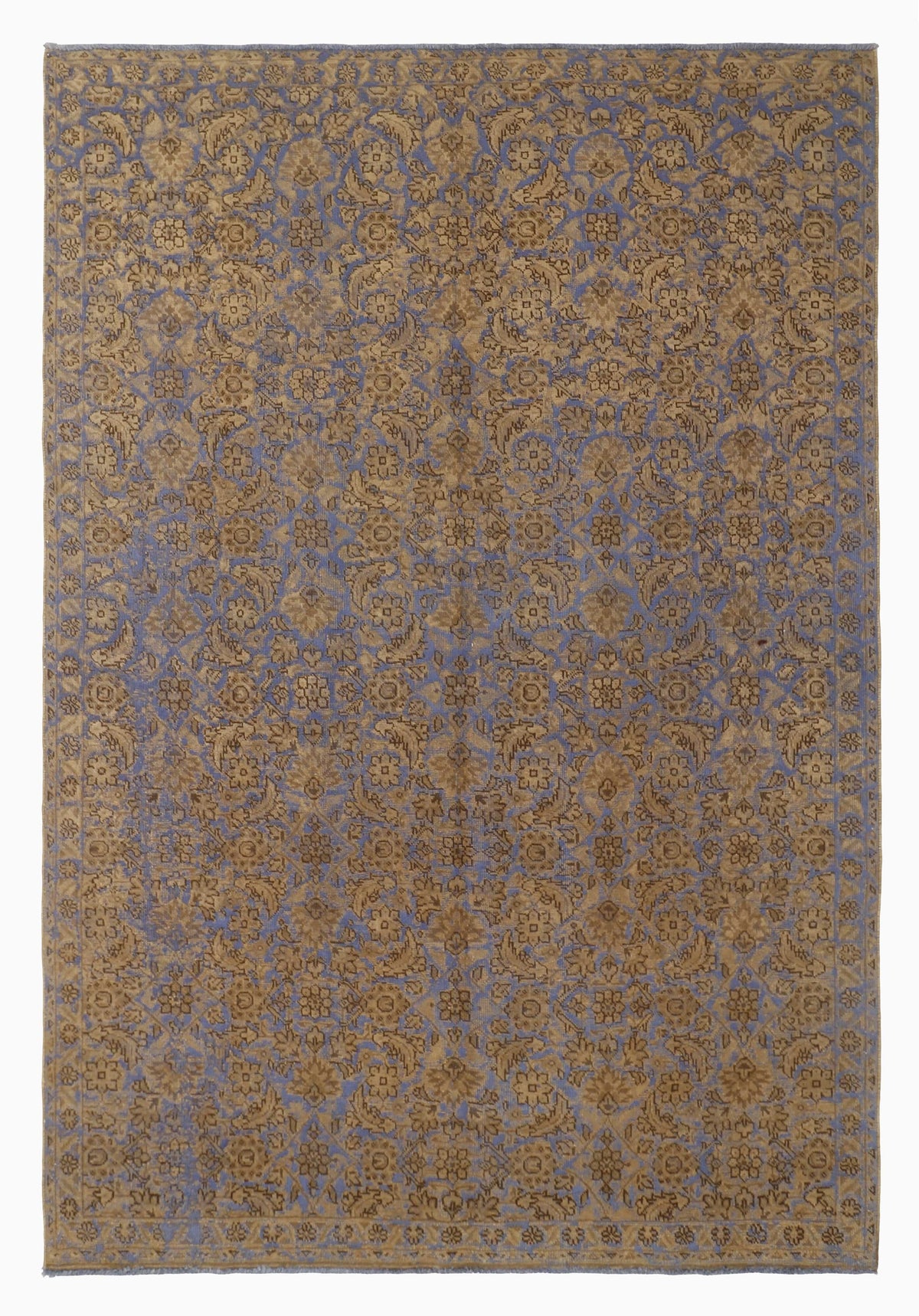 Vintage Royal Collection: Antique Persian Hand-Knotted Rugs in Stonewashed, Recoloured Finishes214 cm x 312 cm