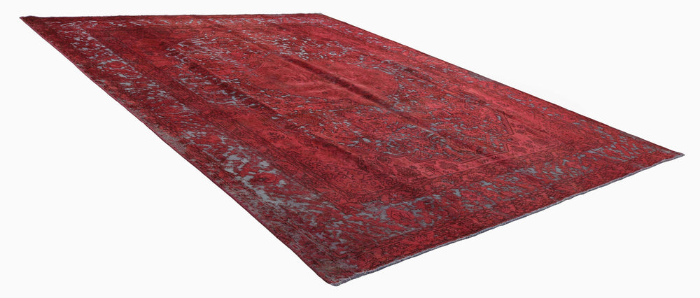 Vintage Royal Collection: Antique Persian Hand-Knotted Rugs in Stonewashed, Recoloured Finishes300 cm x 385 cm