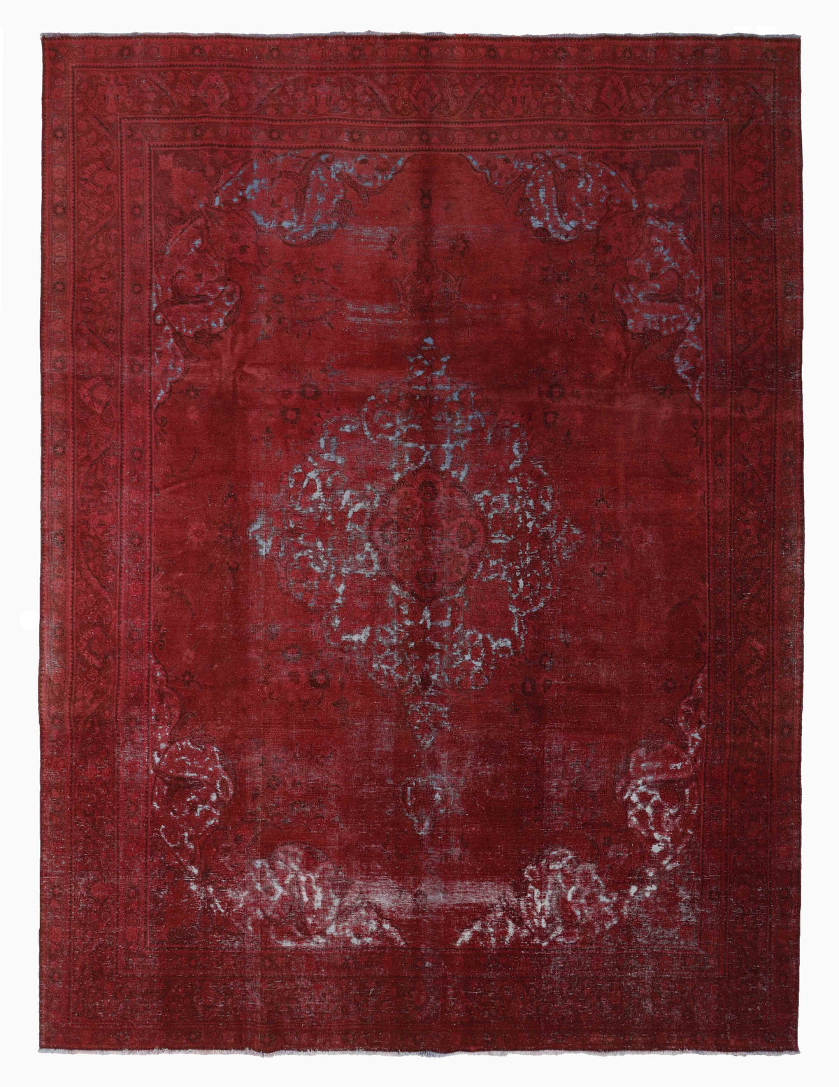 Vintage Royal Collection: Antique Persian Hand-Knotted Rugs in Stonewashed, Recoloured Finishes302 cm x 385 cm