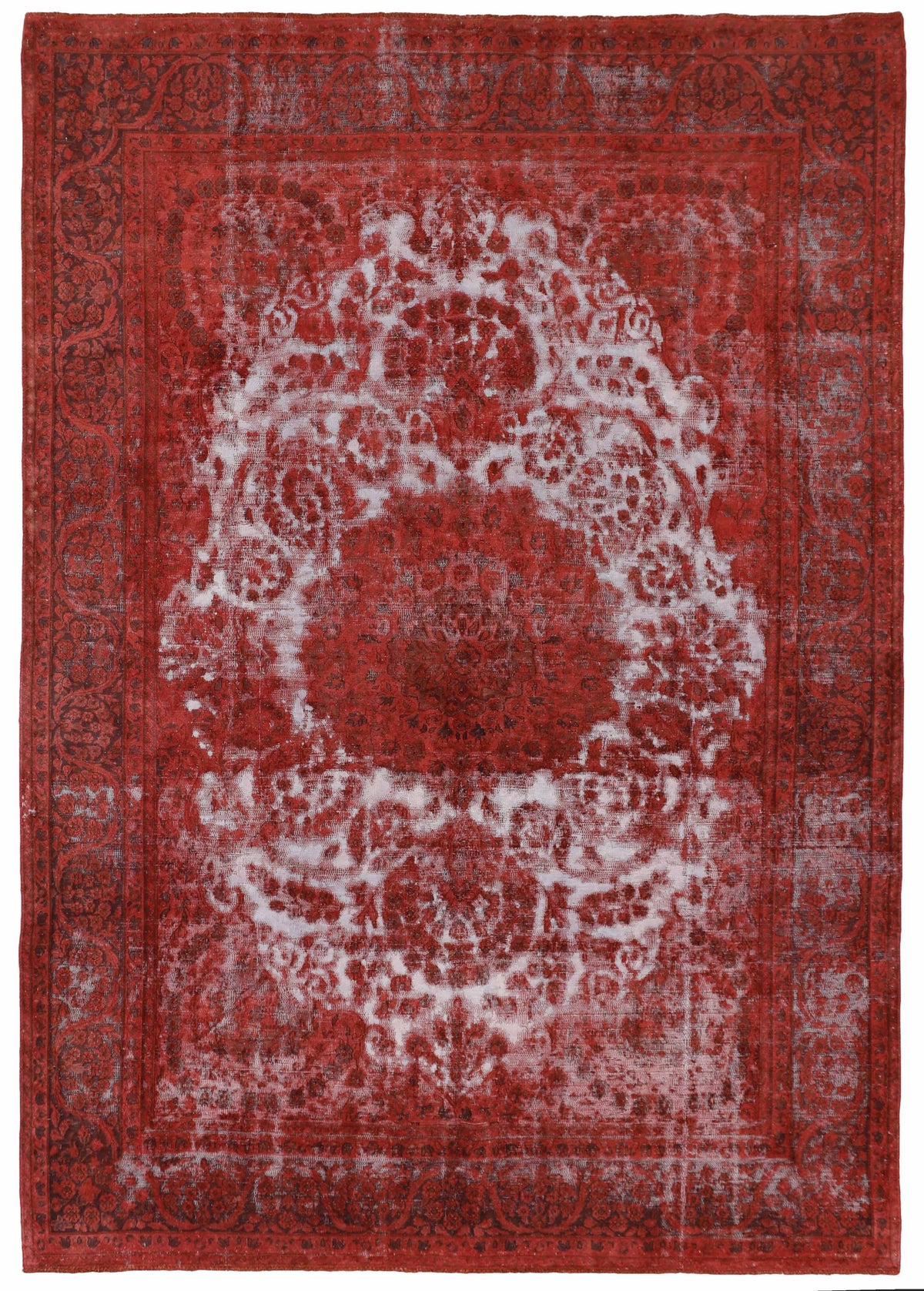 Vintage Kerman Collection: Antique Persian Hand-Knotted Rugs in Recoloured, Stonewashed Finishes233 cm x 336 cm