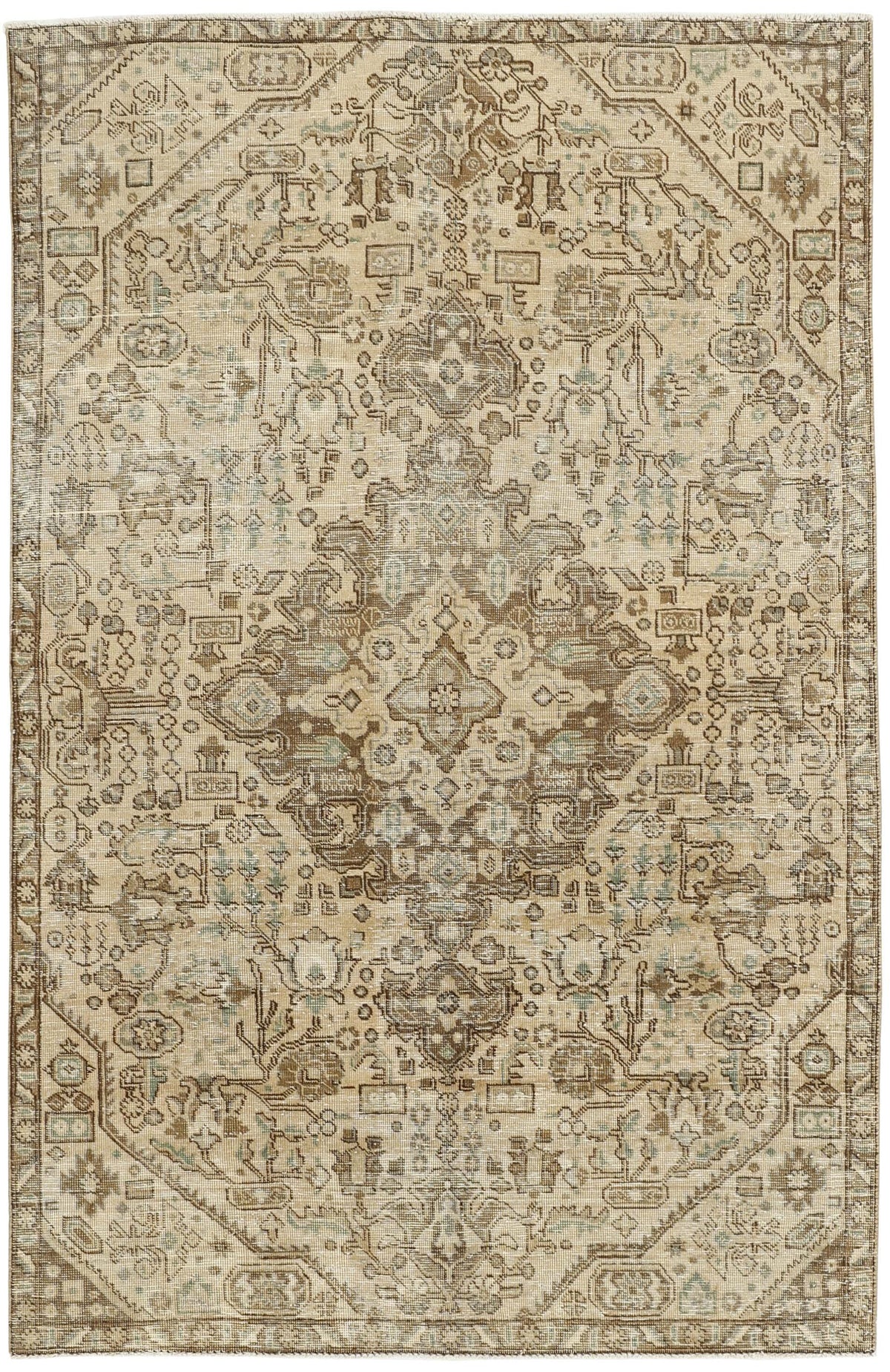 Vintage Royal Collection: Antique Persian Hand-Knotted Rugs in Stonewashed, Recoloured Finishes159 cm x 249 cm