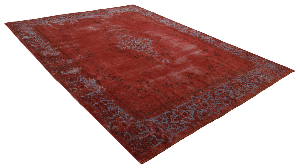 Vintage Kerman Collection: Antique Persian Hand-Knotted Rugs in Recoloured, Stonewashed Finishes263 cm x 354 cm
