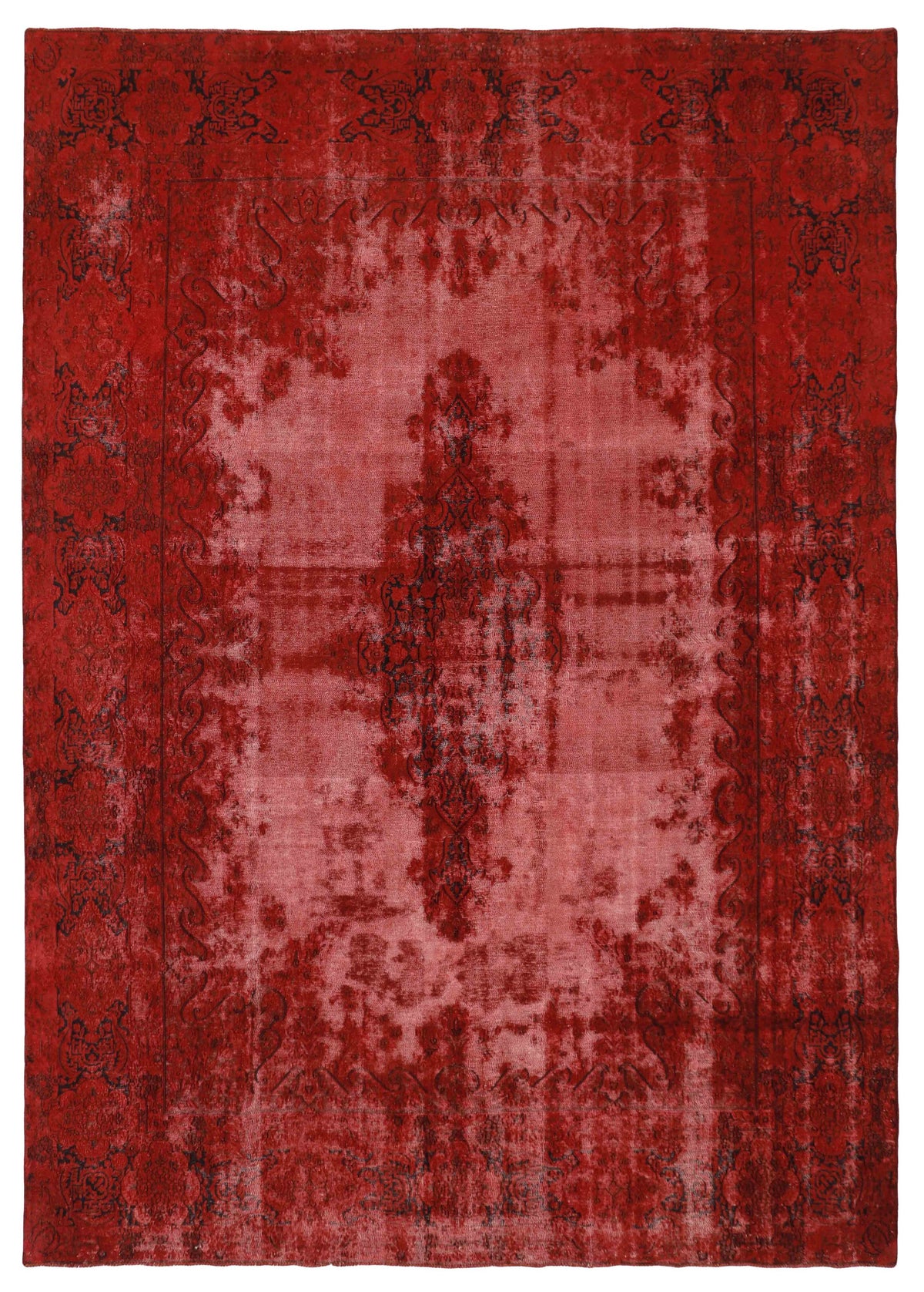 Vintage Kerman Collection: Antique Persian Hand-Knotted Rugs in Recoloured, Stonewashed Finishes298 cm x 420 cm