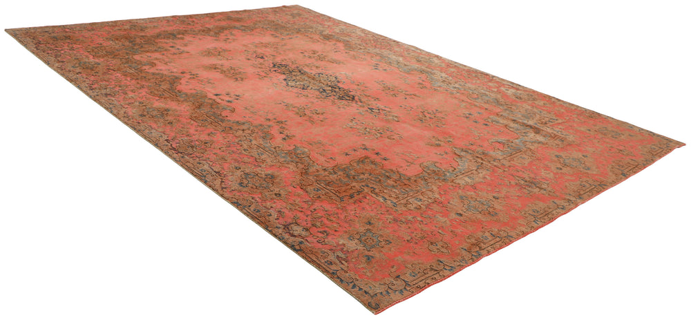 Vintage Kerman Collection: Antique Persian Hand-Knotted Rugs in Recoloured, Stonewashed Finishes293 cm x 413 cm