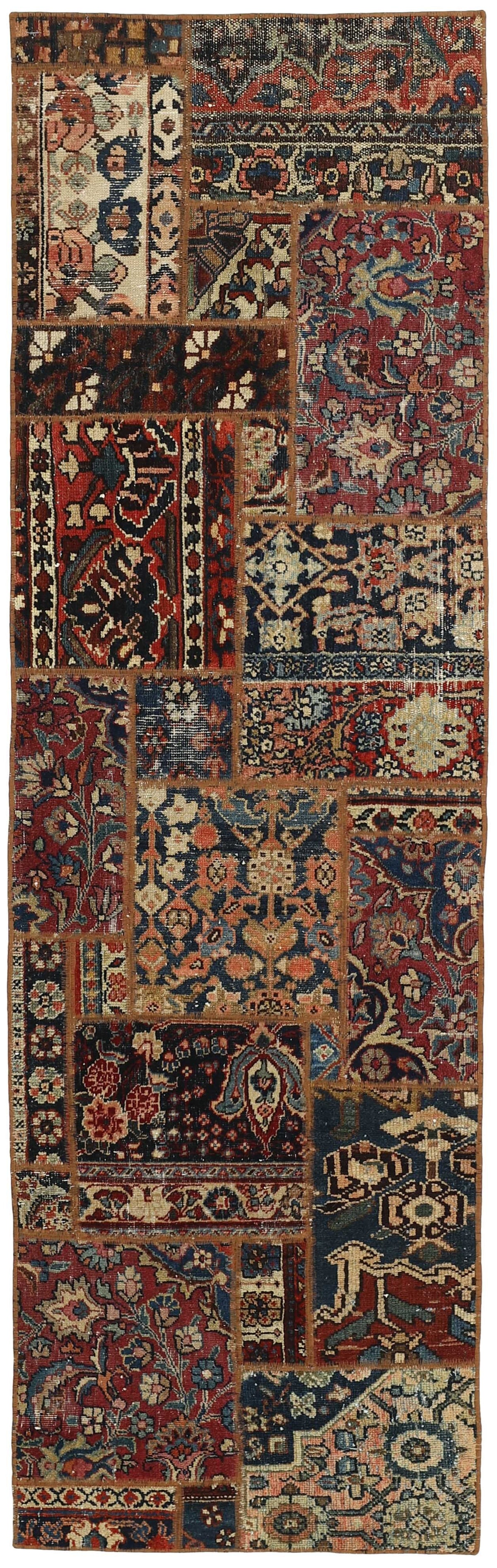 Persian Malayer Patchwork Rugs | Antique Hand-Knotted Persian Craftsmanship74 cm x 250 cm