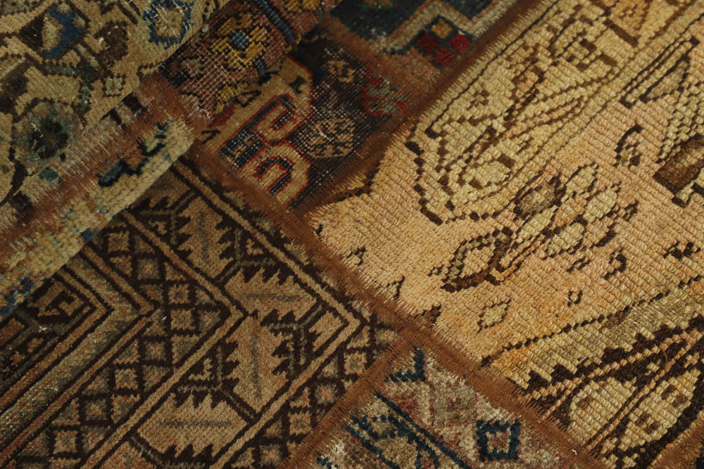 Persian Malayer Patchwork Rugs | Antique Hand-Knotted Persian Craftsmanship75 cm x 250 cm