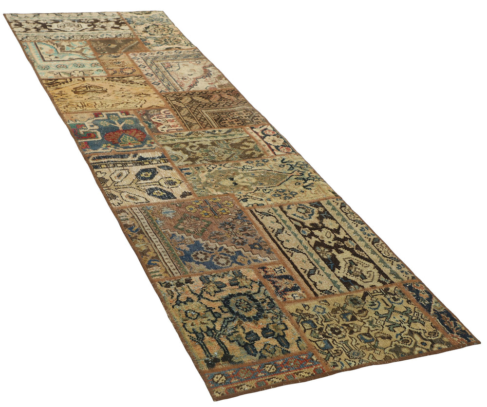 Persian Malayer Patchwork Rugs | Antique Hand-Knotted Persian Craftsmanship75 cm x 250 cm