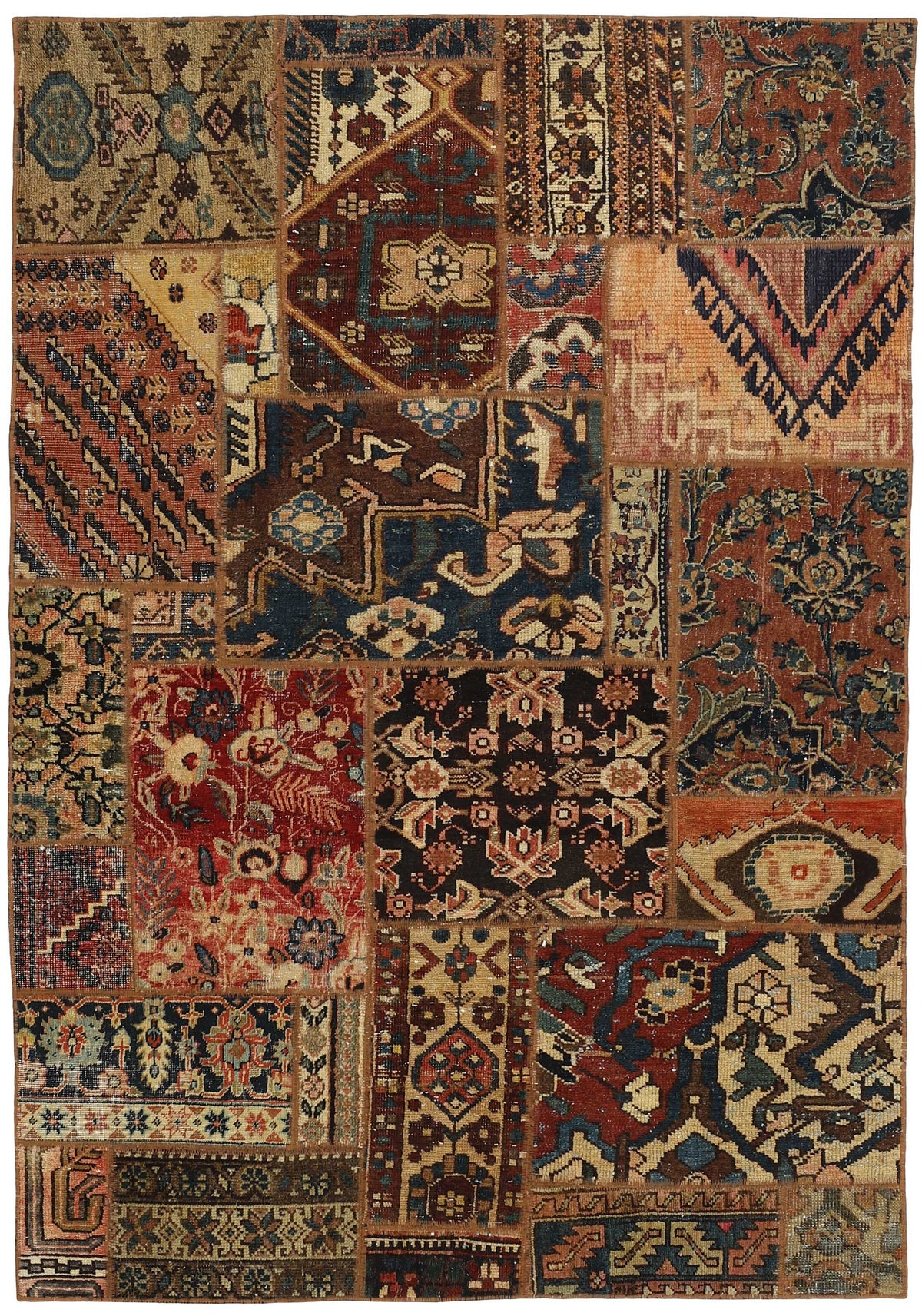 Persian Malayer Patchwork Rugs | Antique Hand-Knotted Persian Craftsmanship140 cm x 199 cm