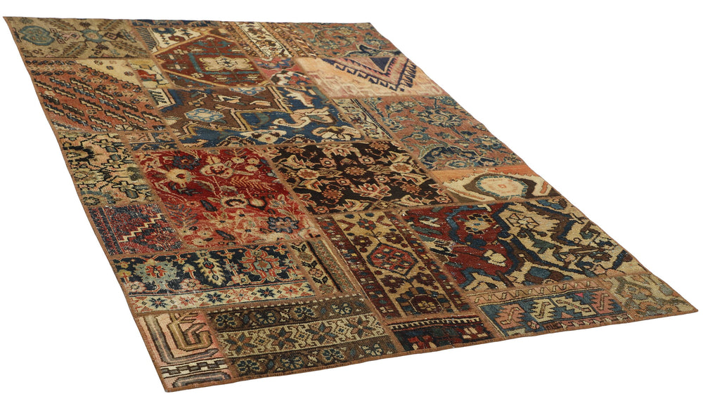 Persian Malayer Patchwork Rugs | Antique Hand-Knotted Persian Craftsmanship140 cm x 199 cm