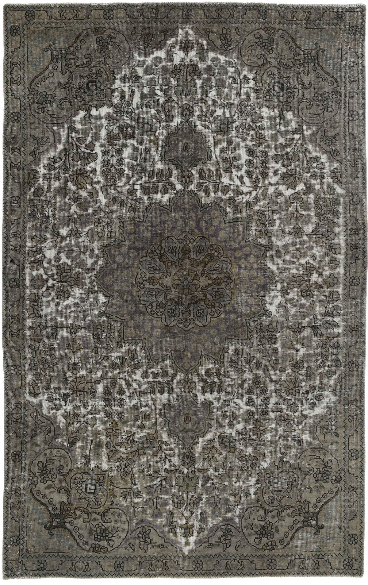 Vintage Royal Collection: Antique Persian Hand-Knotted Rugs in Stonewashed, Recoloured Finishes180 cm x 283 cm