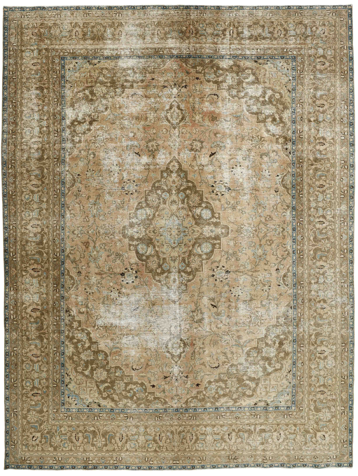 Vintage Royal Collection: Antique Persian Hand-Knotted Rugs in Stonewashed, Recoloured Finishes293 cm x 382 cm