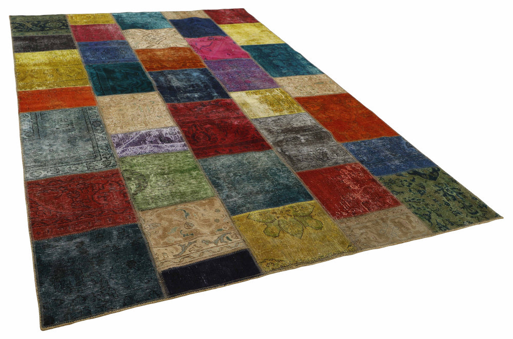 Vintage Royal Patchwork Rugs | Antique Persian Handcraft202 cm x 307 cm