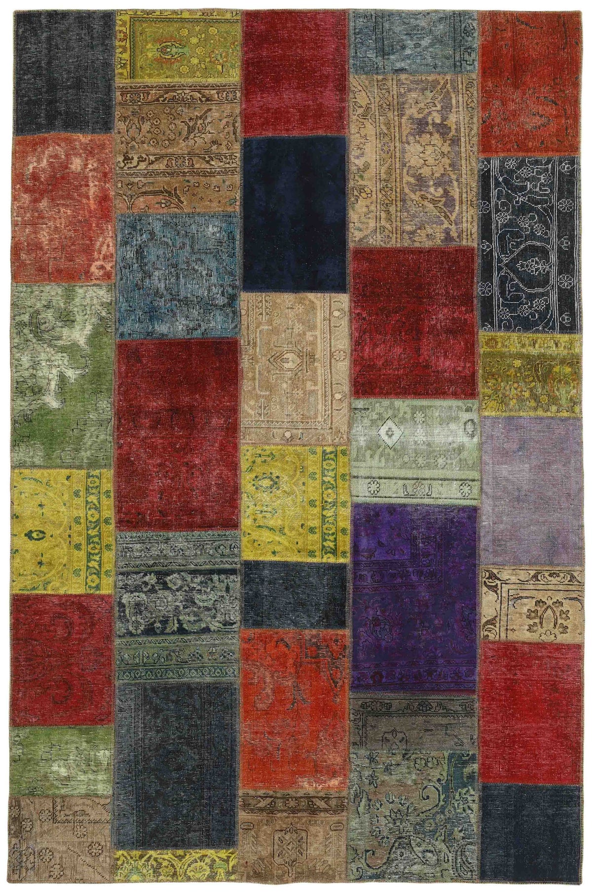 Vintage Royal Patchwork Rugs | Antique Persian Handcraft197 cm x 303 cm