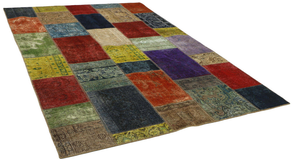 Vintage Royal Patchwork Rugs | Antique Persian Handcraft197 cm x 303 cm