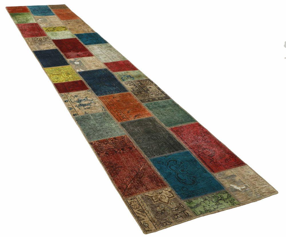 Vintage Royal Patchwork Rugs | Antique Persian Handcraft82 cm x 410 cm