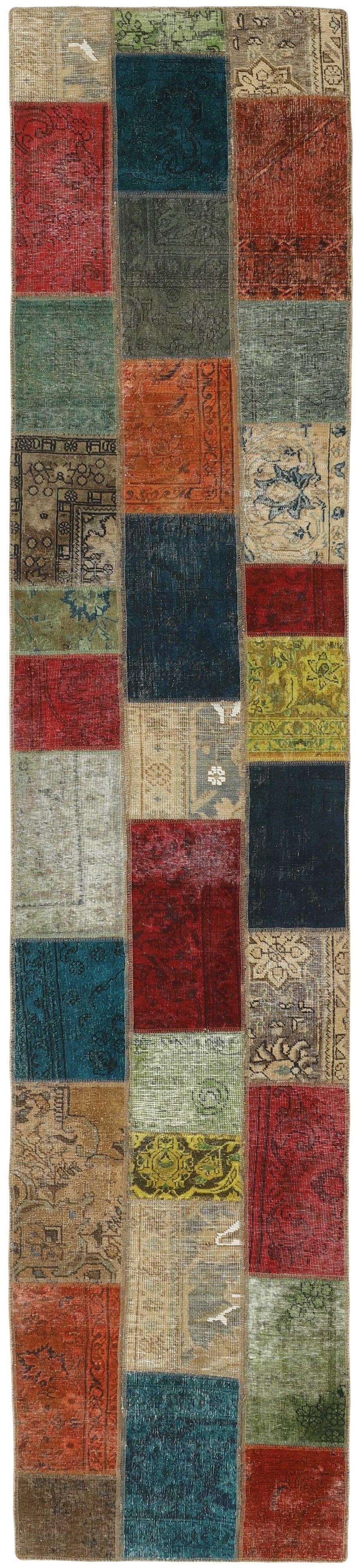 Vintage Royal Patchwork Rugs | Antique Persian Handcraft82 cm x 410 cm