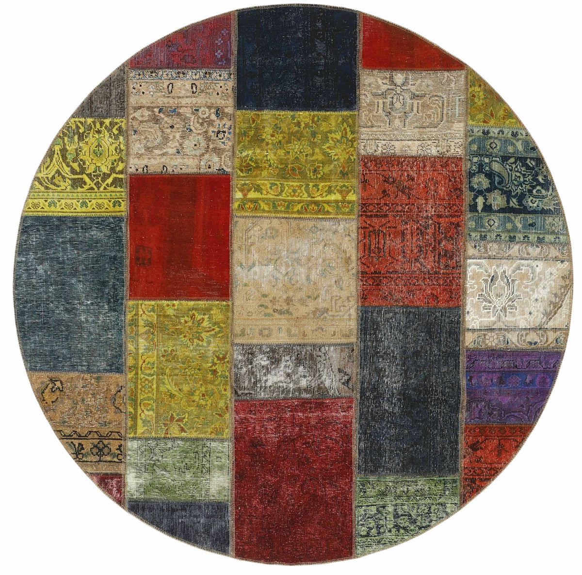 Vintage Royal Patchwork Rugs | Antique Persian Handcraft200 cm x 200 cm