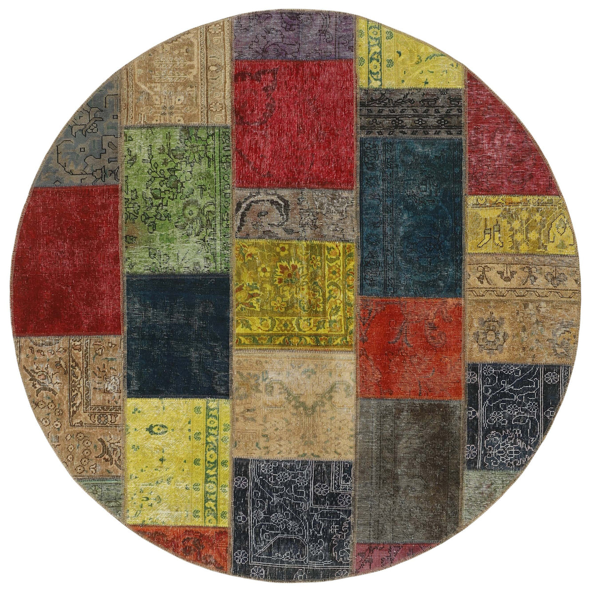 Vintage Royal Patchwork Rugs | Antique Persian Handcraft200 cm x 200 cm