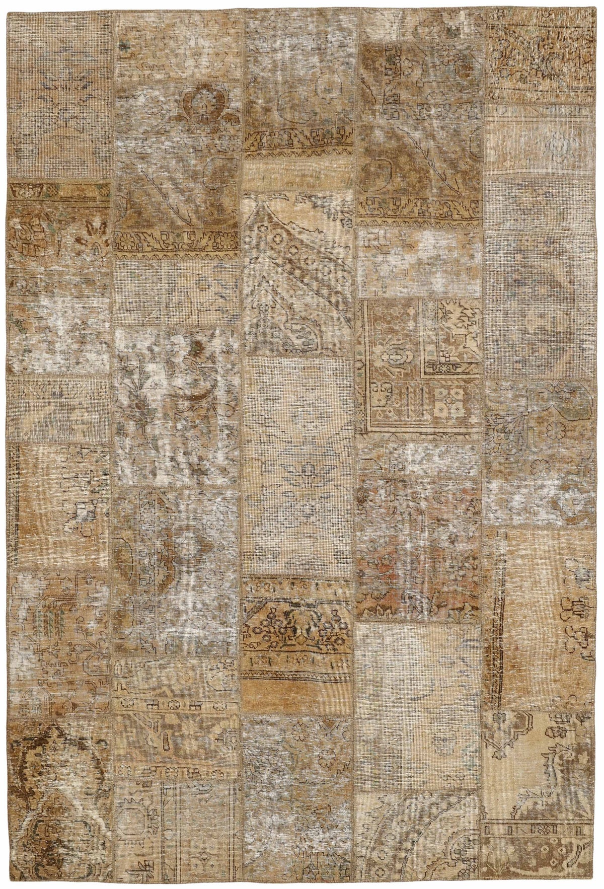 Vintage Royal Patchwork Rugs | Antique Persian Handcraft202 cm x 308 cm