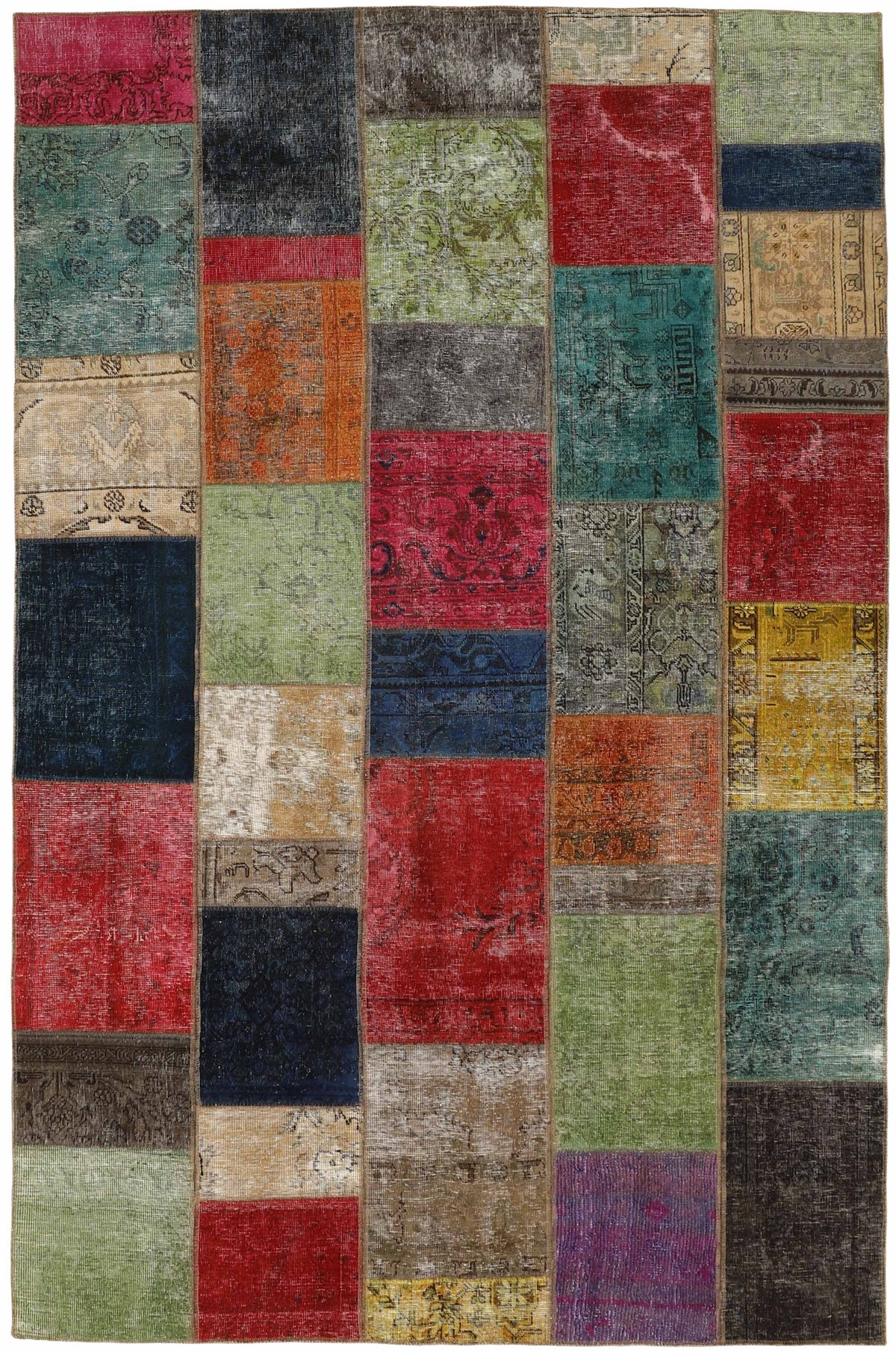 Vintage Royal Patchwork Rugs | Antique Persian Handcraft201 cm x 308 cm