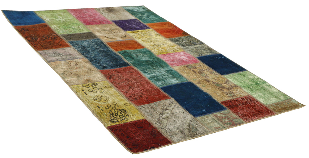Vintage Royal Patchwork Rugs | Antique Persian Handcraft141 cm x 207 cm