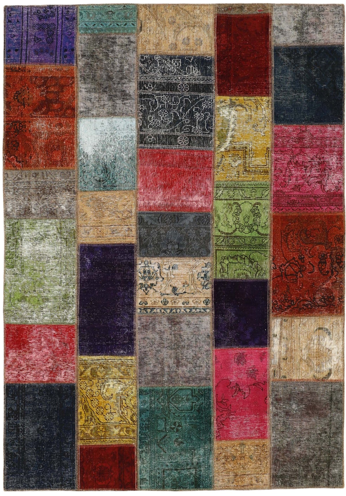 Vintage Royal Patchwork Rugs | Antique Persian Handcraft167 cm x 238 cm