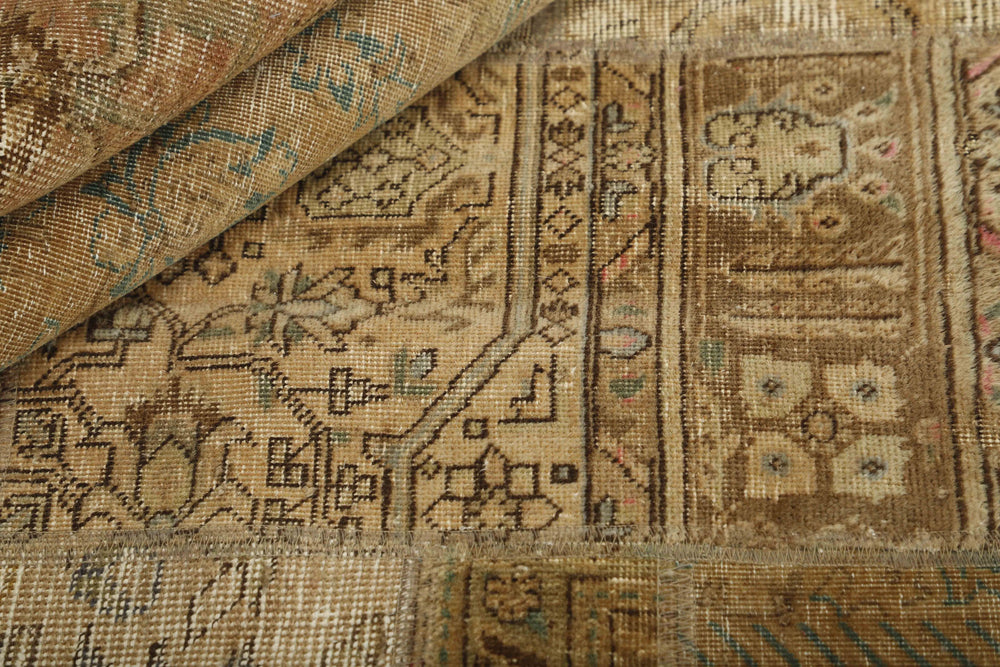 Vintage Royal Patchwork Rugs | Antique Persian Handcraft202 cm x 204 cm