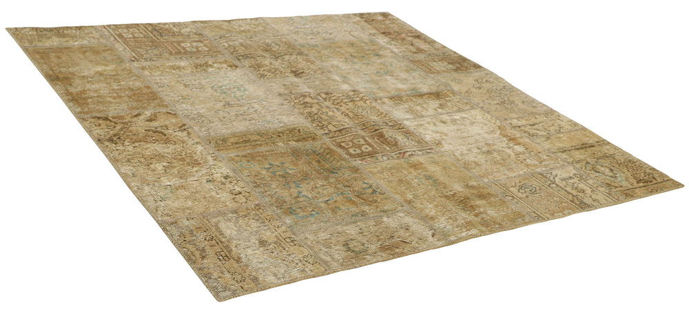 Vintage Royal Patchwork Rugs | Antique Persian Handcraft202 cm x 204 cm