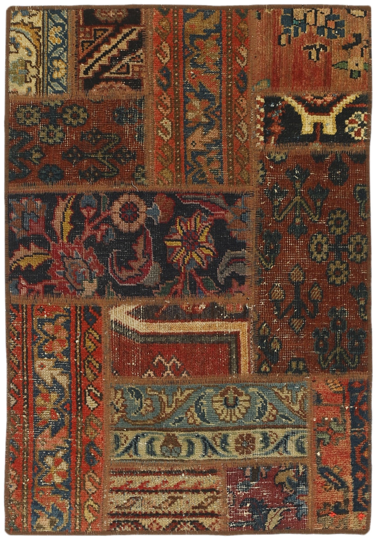 Persian Malayer Patchwork Rugs | Antique Hand-Knotted Persian Craftsmanship60 cm x 90 cm