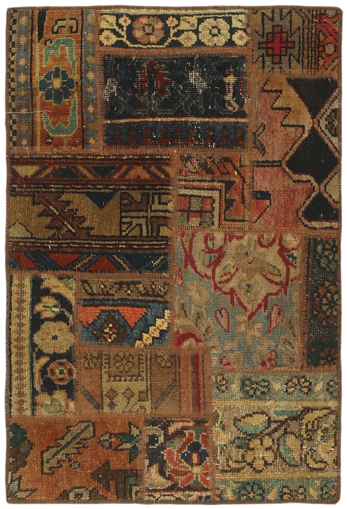 Persian Malayer Patchwork Rugs | Antique Hand-Knotted Persian Craftsmanship60 cm x 90 cm