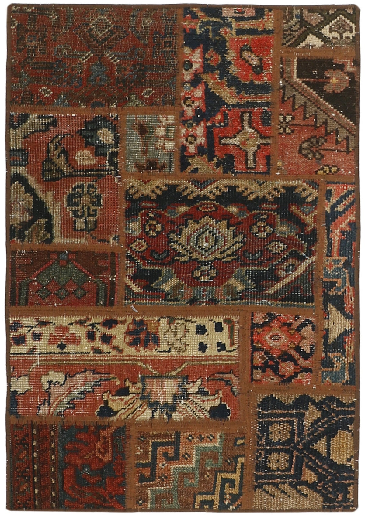 Persian Malayer Patchwork Rugs | Antique Hand-Knotted Persian Craftsmanship60 cm x 90 cm