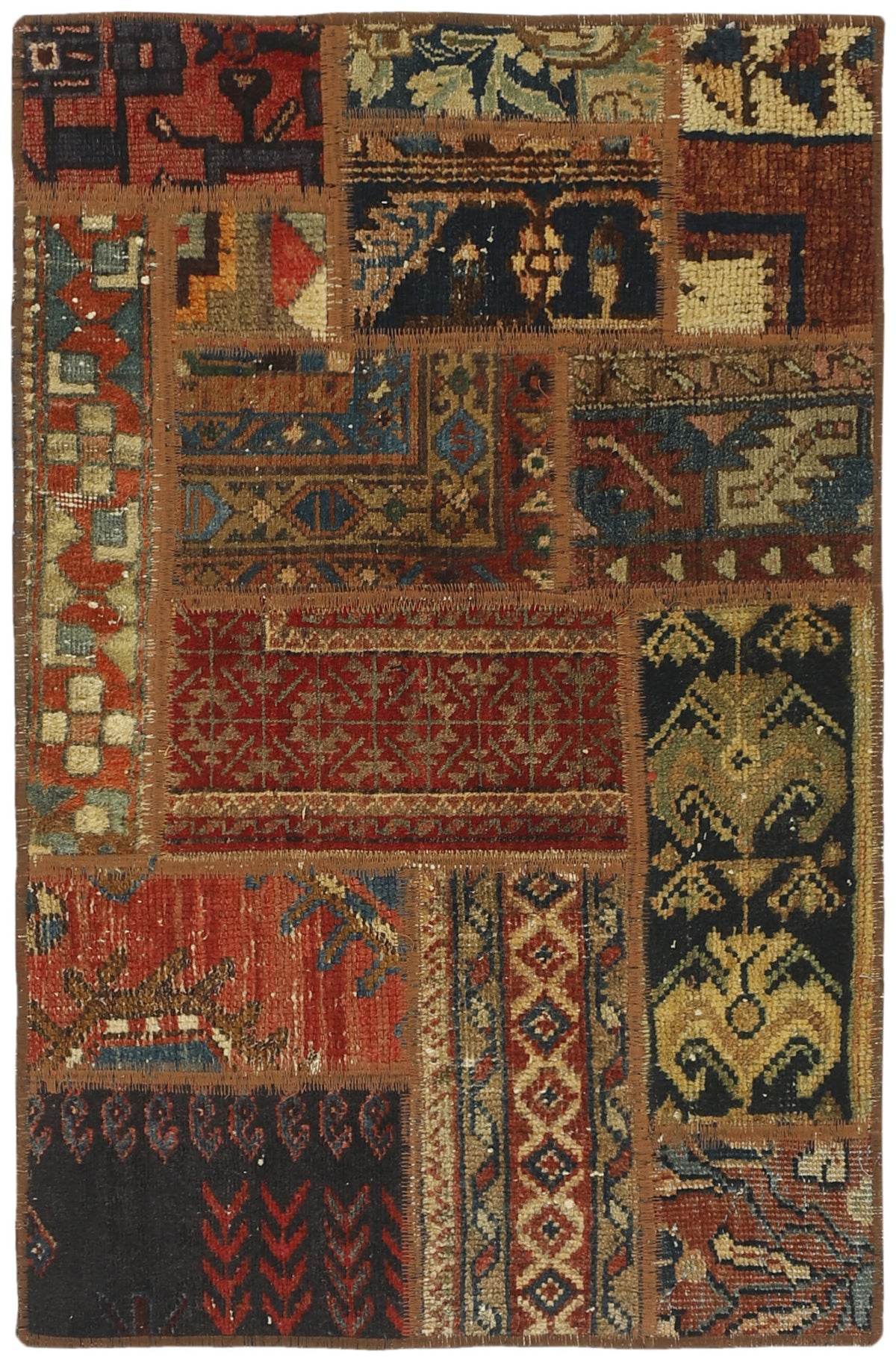 Persian Malayer Patchwork Rugs | Antique Hand-Knotted Persian Craftsmanship60 cm x 90 cm